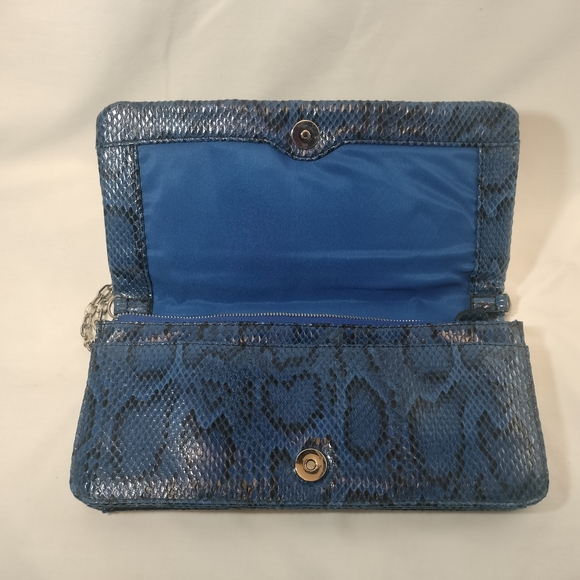 White House Black Market Snakeskin Clutch with Chain Strap NWOT - Picture 8 of 11